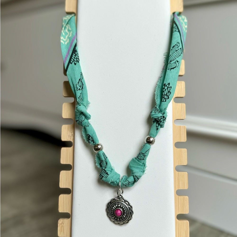 bandana charm necklace